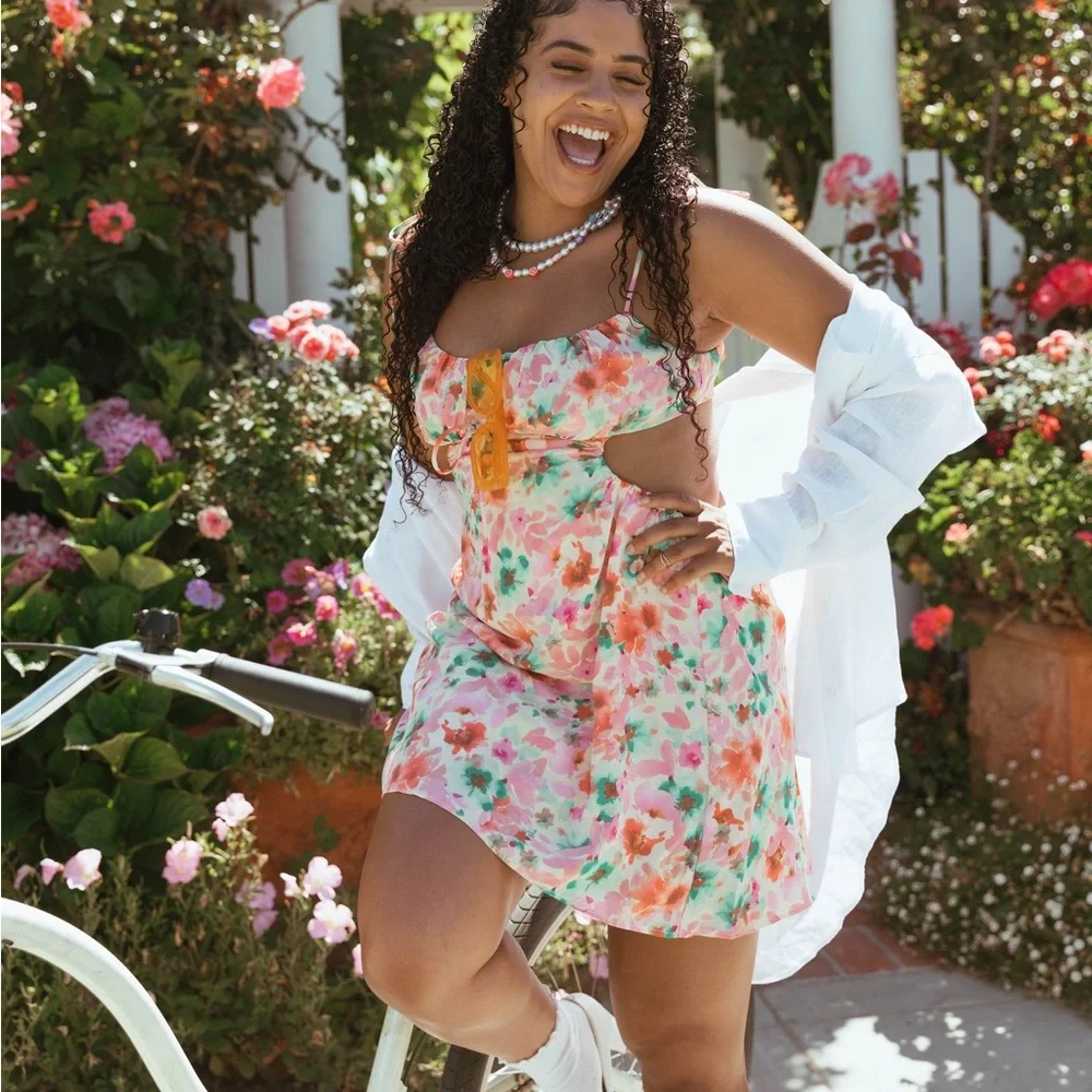 Floral mini dress - Picture 8 of 12